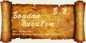 Bogdan Musulin vizit kartica